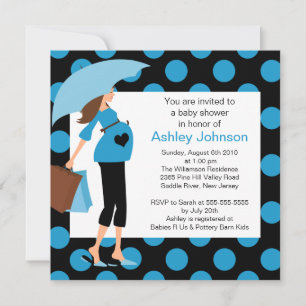Invitation Baby shower de Mod Mom Blue Boy