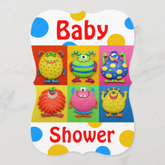 Invitation Baby shower de monstre