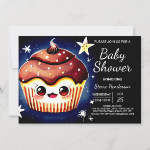 Invitation Baby shower de Muffin Boy Personnalisé Moderne