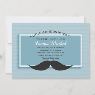 Invitation Baby shower de Mustache
