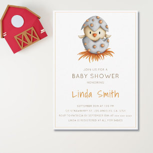 Invitation Baby shower de nid d'oiseaux