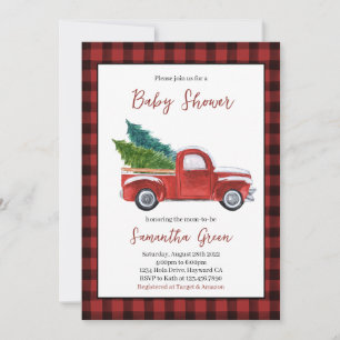 Invitation Baby shower de Noël