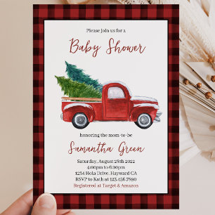 Invitation Baby Shower de Noël