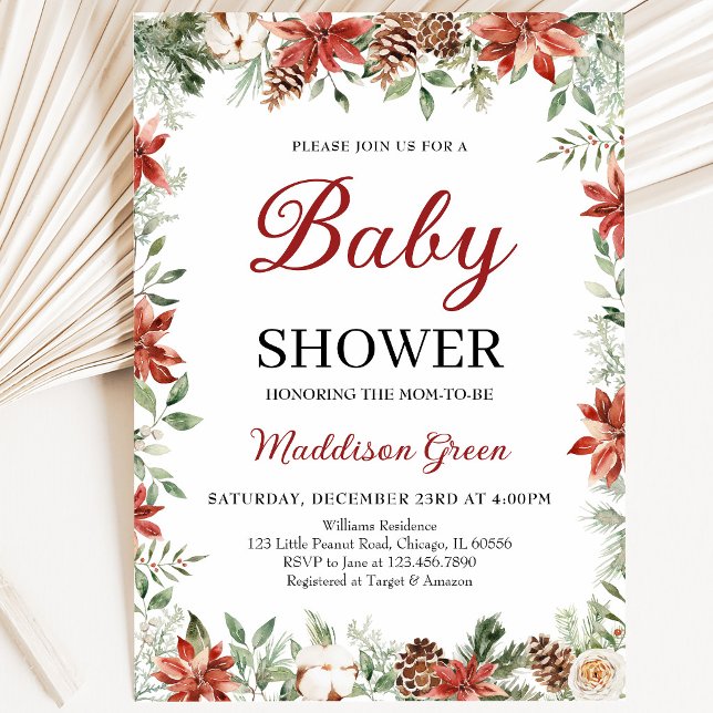 Invitation Baby Shower de Noël (Créateur téléchargé)