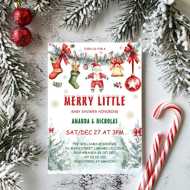 Invitation Baby shower de Noël (Créateur téléchargé)