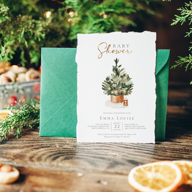 Invitation Baby shower de Noël d'hiver (Créateur téléchargé)