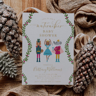 Invitation Baby shower de Noël Nutcracker