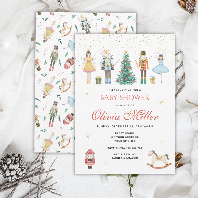 Invitation Baby shower de Noël Nutcracker (Créateur téléchargé)