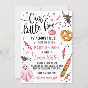 Invitation Baby shower de notre petit Boo Hallowee
