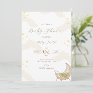 Invitation Baby shower de nuit étoilée