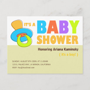Invitation Baby shower de pacificateur