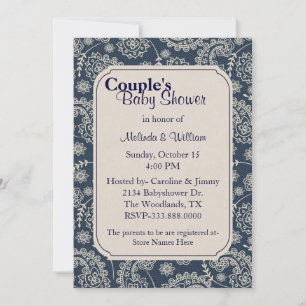 Invitation Baby shower de Paisley Couple