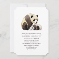 Baby shower de panda aquarelle. Animal mignon