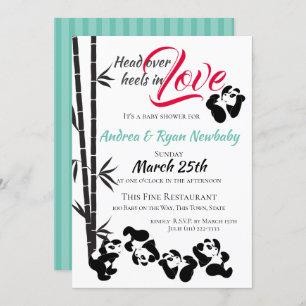 Invitation Baby shower de Panda en rugissement