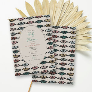 Invitation Baby shower de papillons neutres de genre Boho