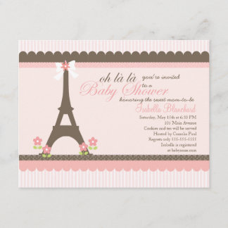 Invitation Baby shower de Paris au printemps