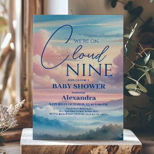 Invitation Baby shower de parties scintillant arc-en-ciel Clo