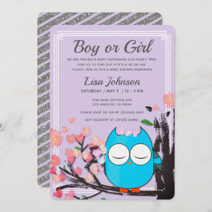 Invitation Baby shower de Parties scintillant de chou en fleu