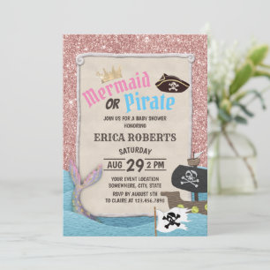 Invitation Baby shower de Parties scintillant d'or de sirate