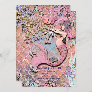 Invitation Baby shower de Parties scintillant en or Glam Preg