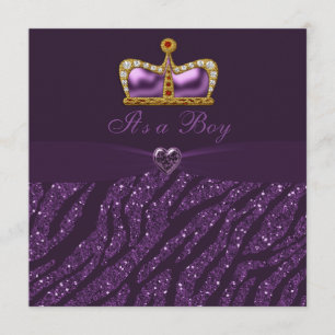 Invitation Baby shower de parties scintillantes de prince