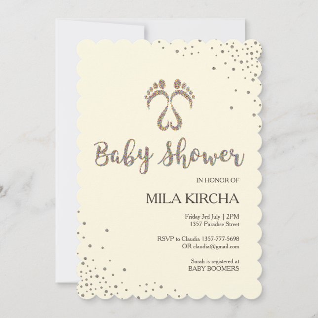 Invitation Baby shower de pas (Devant)