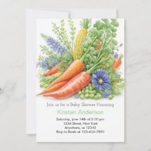 Invitation Baby shower de patchs de chou cultivé localement