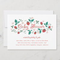 Baby shower de patchs fraises