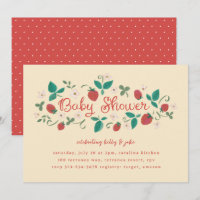 Baby shower de patchs fraises
