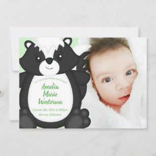 Invitation Baby shower de peau Animaux boisés