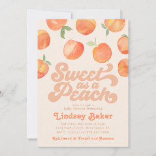 Invitation Baby shower de pêche   Baby Peach