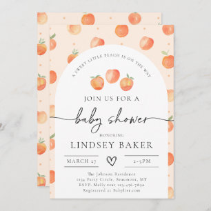 Invitation Baby shower de pêche   Peach Baby