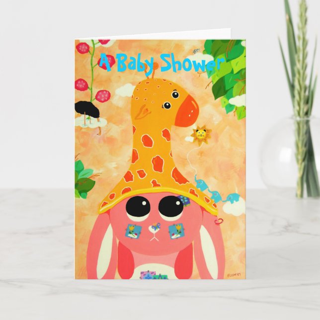 Invitation Baby shower de pensées sauvages (Devant)