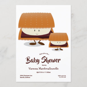 Invitation Baby shower de personnage de la Brown de dessin an