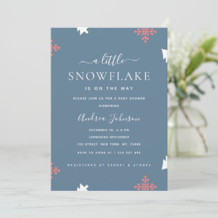 Invitation Baby shower de petit faucon à neige