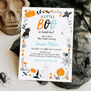 Invitation Baby shower de petit garçon de Halloween Boo