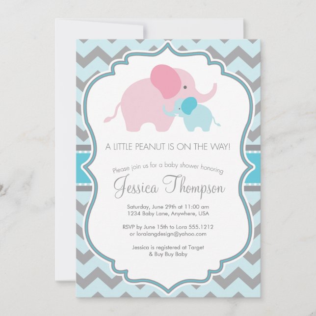 Invitation Baby shower de Petite Arachide (Devant)