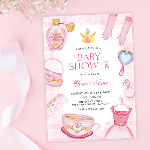 Invitation Baby shower de petite princesse féminine