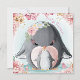 Invitation Baby shower de pingouins