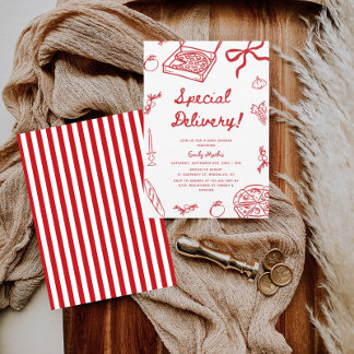 Invitation Baby shower de pizza de livraison spéciale