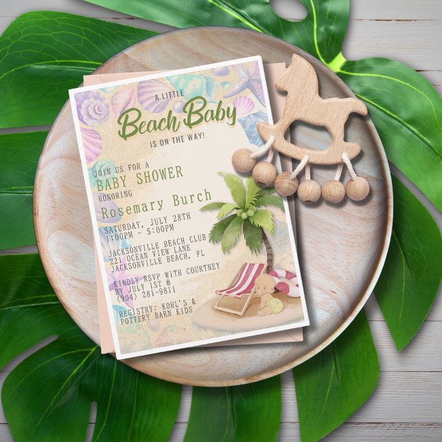 Invitation Baby shower de plage (Créateur téléchargé)
