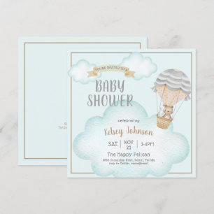 Invitation Baby shower de plaisir pour les ours en peluche ne
