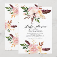 Baby shower de plumes rose pâle