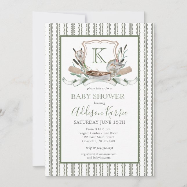 Invitation Baby shower de poisson (Devant)