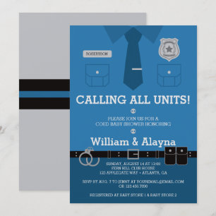 Invitation Baby shower de police