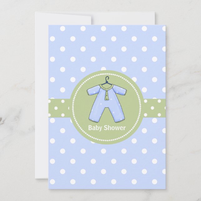 Invitation Baby shower de Polka Dot Couple (Devant)