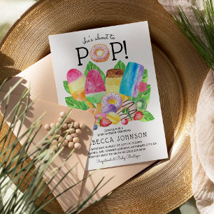 Invitation Baby shower de Popsicle & Sweet Traitements été mi