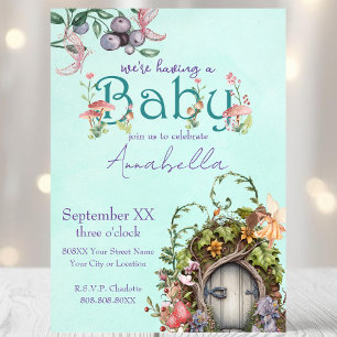 Invitation Baby shower de porte de jardin arboré arboré encha