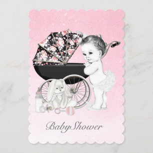 Invitation Baby shower de Pram rose