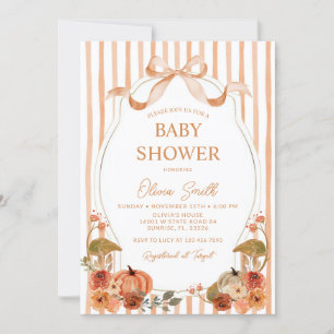 Invitation Baby shower de préppage Vintage de la ceinture de 